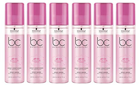 Schwarzkopf 6 er Pack Schwarzkopf BC pH 4.5 Color Freeze Spray Conditioner 200 ml
