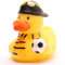 Duckshop I Badeente Fußball-Fan schwarz-gelb Dortmund I Quietscheente I L: 8 cm I Quietscheentchen I Geschenk für Dortmund-Fans I Präsent Sammler