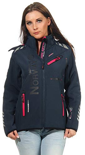 Geographical Norway Damen Softshell Jacke G-ROSE - NAVY/F.PINK - XL/4
