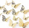 AIEX 24 Pezzi Ornamenti Di Farfalle 3D Adesivi Rimovibili Color Oro Con 3 Diverse Dimensioni, Per Decalcomanie Da Muro, Ornamenti Per Camerette, Decorazioni Per Feste Di Matrimonio