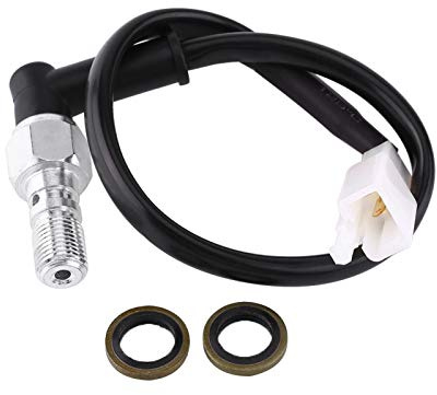 Hydraulisk Bromsljuskontakt, Universal Motorcykel Hydrauliskt Bromstryck Bakljusbrytare Ihålig Bult för Motorcykel Scooter ATV (M10*1.25MM)(Thick wire M10*1.25MM)
