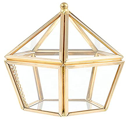 Geometriskt Terrarium Av Glas - Smyckeskrin, Låda för Ceremoni, Bröllopsdekoration, Blomkruka Visning