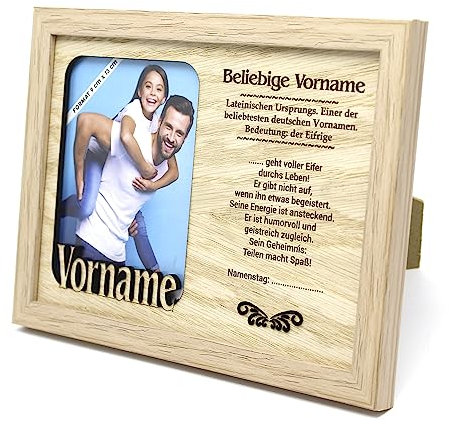 Cornice PERSONALIZZATA portafoto con testo per una persona cara. Fotografia. Ritratto. Foto. Puoi posizionarlo su uno scaffale o appenderlo al muro. Decorazione. Un regalo per ogni occasione.