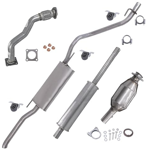BESTPRICE ATP Set di silenziatori di scarico 1x Tubo a Y, 1x Catalizzatore, 1x