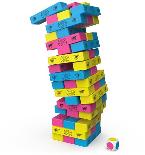 Publisher Giochi, Paw Patrol, Jumbling Tower, Paw Patrol: The Super Film, Wooden Blocks Multicoloured, Games for Boys and Girls, 4+ Years