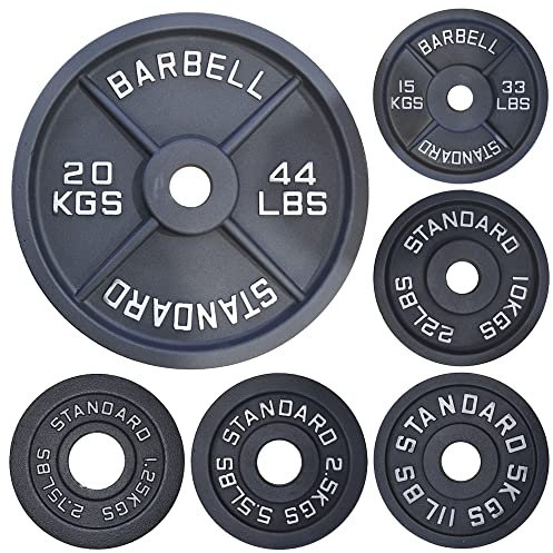 NORTHERN Olympic 2 Cast Iron Weight Plate Disc, Cross Fitness Fit Weights Lifting Deadlifts Barbells Strength Training Home Gym Workout, Plate 1.25, 2.5, 5, 10,15, 20, 25Kg Set Pair
