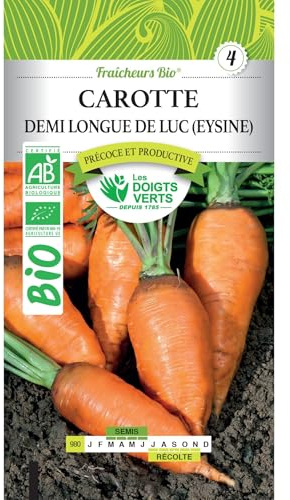 Graines carotte demi longue Eysines BIO Les Doigts Verts