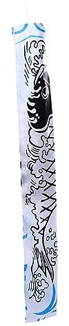 POPETPOP Drapeau Carpe Japonais Décoratif Noir Et Blanc Manche à Air Poisson Légèr Et Résistant Pour Jardin Balcon Extérieur Et Intérieur Flotteur Ventail Pour Décoration Saisonnière