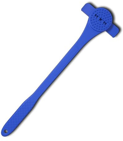 Schneller und sicherer Rückenhaarschneider, Nass- und Trockenrasur, flexibles Silikon, langer, gebogener Griff, einfache Rückenhaarentfernung, Rasierer mit langem Griff