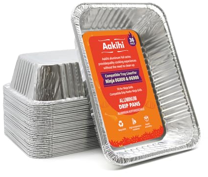 Forro para Bandeja de Goteo, para Parrilla y ahumador Ninja OG800/OG900-Woodfire, Compatible con OG850/OG951, Bandeja de Grasa desechable de Papel de Aluminio.
