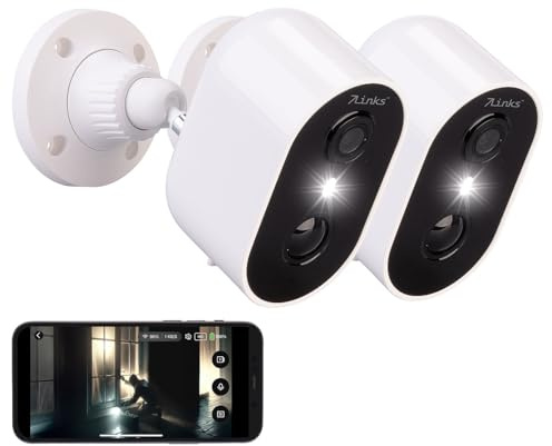 7links Akku Camera: 2er-Set Akku-Outdoor-IP-Überwachungskameras, 2K, 3 MP, WLAN, App, PIR (Outdoor Überwachungskamera, Kamera, PC)