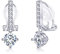 PHNIBIRD Ohrclips Damen ohne Ohrlöcher Silber 925 Hypoallergene Zirkonia Ohrringe Damen Geschenk für Valentinstag