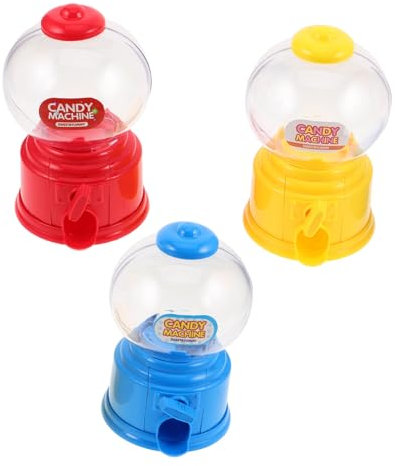 OFFSCH Distributore Automatico Di Dolciumi Da 3 Pezzi: Simpatico Distributore Di Caramelle Da Tavolo Per Bambini - Scatola Di Snack Al Cioccolato - Contenitore Per Bomboniere - Gomme Da