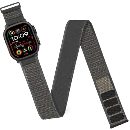 Ankle/Arm Band for Apple Watch 49mm 46mm 45mm 44mm 42mm 41mm 40mm 38mm Women Men,Trail Loop Breathable Nylon Armband Stretchy Ankle Strap for IWatch Ultra/Ultra 2 Series 10 9 8 7 6 5 4 3 SE
