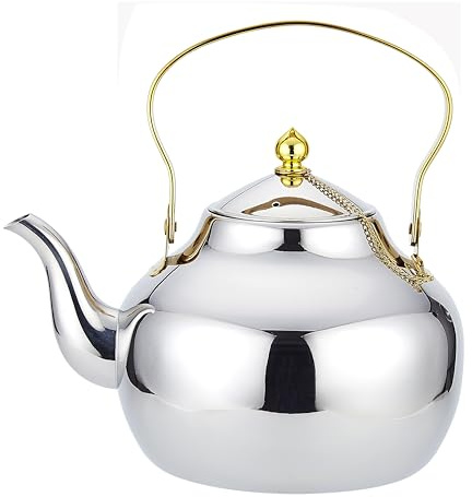 SANQIAHOME 2,0 Liter Teekanne aus Edelstahl mit Sieb Ein moderner, minimalistischer Stil