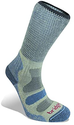 Bridgedale HIKE Lightweight Cotton Cool Comfort Boot-Women's- Small-Smoky Blue