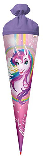 ROTH Schultüte Einhorn-Portrait 70 cm groß - rund Filzverschluss