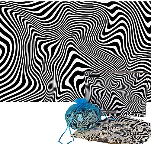 JMbeauuuty Difficult Jigsaw Puzzles for Adults Hard Puzzles 1000 Pieces Impossible Challenging White and Black Jigsaw for Home Decoration - Zebra Patterns 70x50cm
