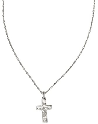 Kendra Scott Cross Pendant Necklace for Women, Fashion Jewelry, Rhodium-Plated Over Brass