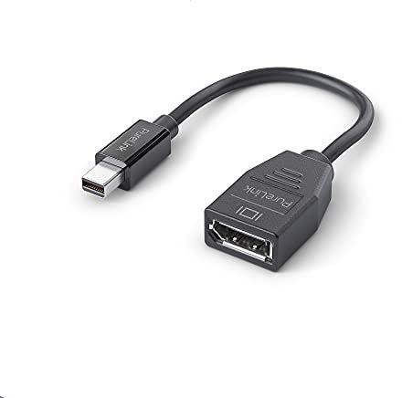 PureLink mini DisplayPort auf DisplayPort Adapter, 4K Ultra HD 60Hz, 21,6GB/s Bandbreite, vergoldete Steckkontakte, 0,15m, schwarz