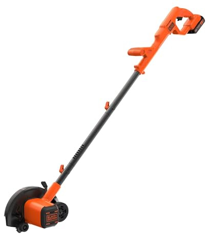 BLACK+DECKER 20V MAX Cordless Edger Lawn Kit, 1.5 Ah Battery & Charger Included, 4 Position Adjustable Height, Lightweight, 7.5 Double Edge Blade (BCED400C1)