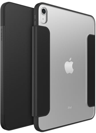 OtterBox Symmetry Folio Case for iPad 10th gen 2022, iPad 11th gen 2025 (A16), Shockproof, Drop proof, Slim Protective Folio Case, Tested to Military Standard, Black, No Retail Packaging