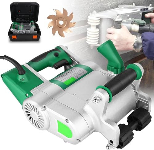 HDaspijh Scanalatore Elettrico per Muri da 1100 W, Scanalatrice per Muri con Lame da 25 Mm/35 Mm, Scanalatrice per Pareti Taglierina per Mattoni in Sabbia di Cemento con Scatola per Il Trasporto,25mm