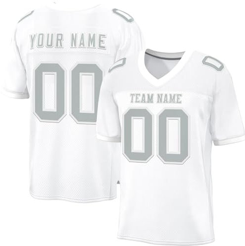Personalisiertes American Football Trikot Herren Sporthemden Personalisierte Schnelltrocknend mit Namen Nummer Blank Atmungsaktiv Printed Practice Jersey Shirts Hip Hop Party Trikot für Herren Kinder