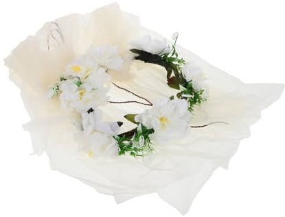 Beavorty Bandeau Pour Femme Voile Avec Fleur Accessoire De Coiffure Pour Séance Photo De Mariage