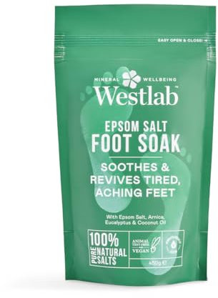 Westlab Epsom Foot Soak 450g - Soothes & Revives Tired, Aching Feet.