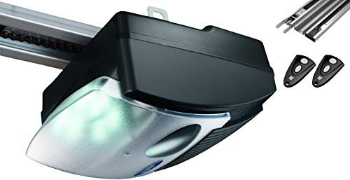 Tormatic Novoferm Garagentorantrieb RUN - Novomatic 413 inkl. 2 Stk. Handsender und 3-teilige Führungsschiene - Garagentoröffner - Torantrieb (RUN 500)