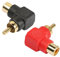YACSEJAO RCA Audio Plug 90 Degree RCA Adapter Gold-Plated Right Angle RCA Male to Female Jack Audio AV TV Adapters Connector for converting audio/video signal interface -2 Pack