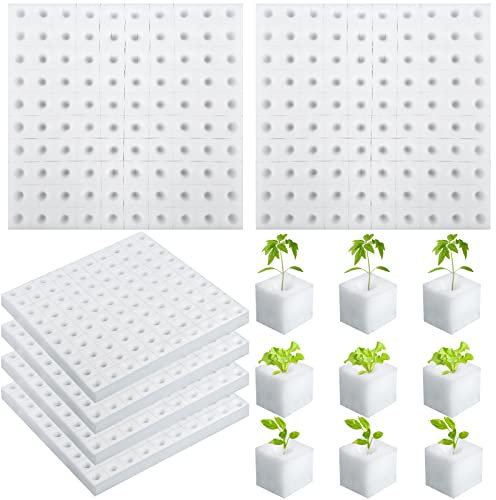 600 Pack Hydroponic Sponge Planting Tool Square Seedling Sponges Greenhouse Hydroponic Sponge Hydroponic Vegetable Planting Sponge for Small Bud Growth