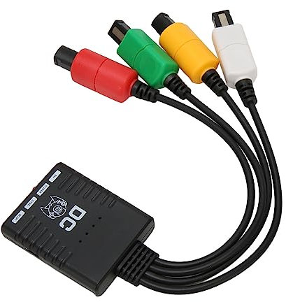 DC Dreamcast Bluetooth Wireless Handle Converter Controller-Adapter, mit LED-Anzeige, Einfaches Plug-and-Play, 4-Spieler-Bluetooth-Controller-Konverter für Sega Dreamcast