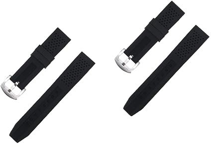 Holibanna Lot De 2 Bracelets De Montre En Silicone De 22 Mm Robustes Et Respirants Pour Le Sport