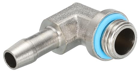 sourcing map Barb Fitting Adapter G1/4 90 Grad 8mm OD Soft Tube Schlauchverbinder Zweifachgewinde für PC-Wasserkühlsysteme