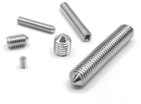 Gewindestift/Madenschraube mit Spitze - DIN 914 - Edelstahl V2A / A2 (M2 x 5, 5 Stück)