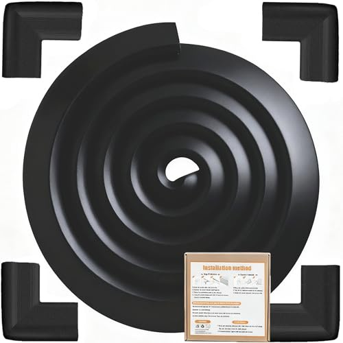 Juego de protectores de esquina de seguridad para bebés, protector de bordes a prueba de bebés de 3 m + 4 protectores de esquina para niños, espuma para muebles y mesas, parachoques a prueba de bebés