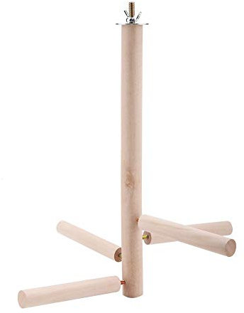 Papagei Vogel Holz Stangen Käfig Stand Spielzeug Sitzstangen Holz Training Interaktive Stand für Kleine Vögel Papagei Sittich Nymphensittich Kakadu