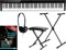 FunKey SP-588 Easy-Piano - Keyboard mit 88 Tasten in Standardgröße - Anschlagdynamik - 2200 mAh-Akku - Bluetooth - Set inkl. Ständer, Hocker, Schule, Kopfhörer, Tasche & Sustain-Pedal - Schwarz