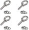 Dzsomt Ringschraube M8 4 Stück ringöse Ösenschraube 304 Edelstahl Augenschraube Ösenschrauben Schraubhaken Hardware Ringschrauben mit Unterlegscheiben für Rolle Des Befestigens und Hängens