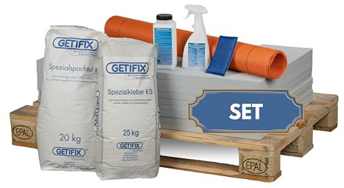 GETIFIX Klimaplatte-Set 50 mm für 5 m², feuchteregulierende Kalziumsilikatplatten, Dämmplatten, verbessert das Raumklima, Schimmelschutz