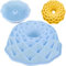 Yueser Gugelhupfform Silikon - Antihaft Backform für Kuchen, 23cm/9 Zoll, Blau
