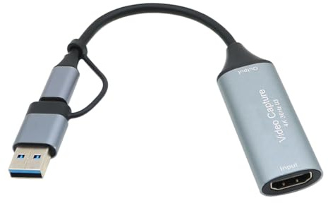 Gurtt Tarjeta de captura HDMI a USB-C 4K/30 FPS, USB 3.0 para juegos, streaming en vivo y grabación TV
