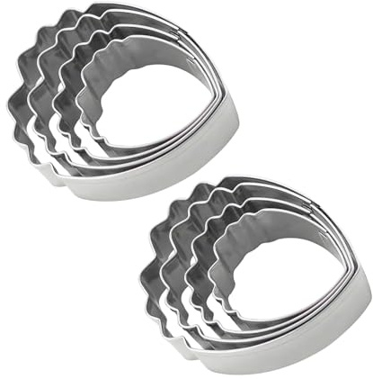 Beavorty Tagliapeonie Design a Forma di Petalo in Acciaio Inossidabile Set 8 Pezzi Facile da Pulire Taglierina di Precisione per Argilla per Ceramica e Artigianato Manuale