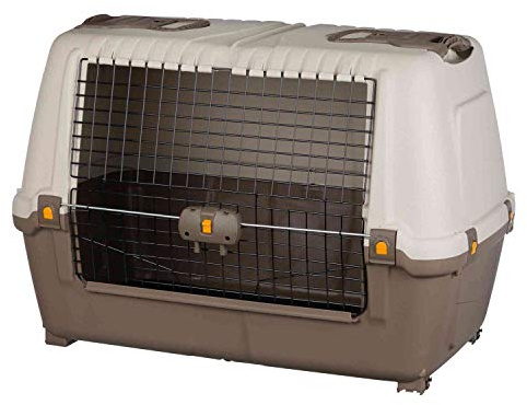 Caisse de transport pour chien Skudo Car, homologuée pour les voyages en voiture 80 marron