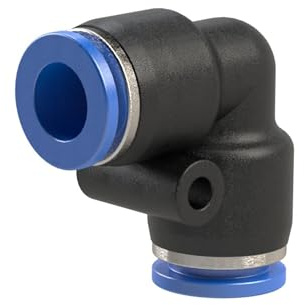 Connettore a L serie blu, per tubo esterno Ø 14 mm, pressione di lavoro max. 10 bar, plastica/ottone nichelato