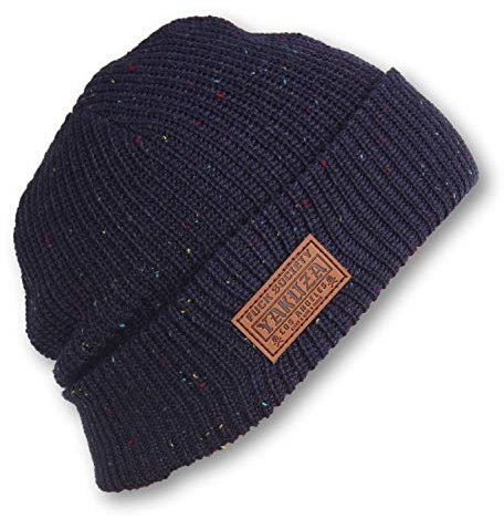 Yakuza Unisex Tab Knit Beanie Mütze, Blau, Einheitsgröße