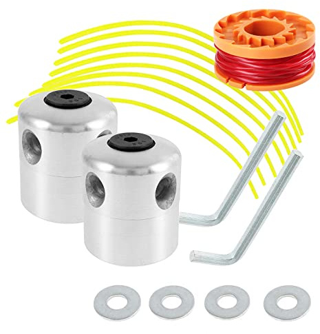 Osuter 2PCS Testina Decespugliatore Universale Alluminio Testine Decespugliatore con Filo Nylon Testine Tagliabordi Tagliaerba Accessori per Decespugliatori Tagliaerba