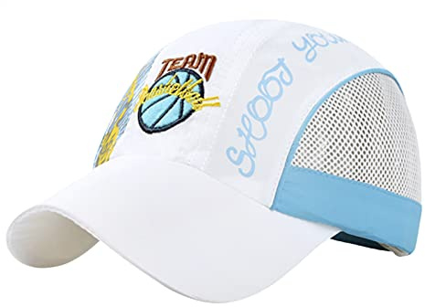 Kinder Basecap Schirmmütze Schnelltrocknend Mesh Kappe Baseball Cap Sonnenhut Junge Mädchen Basketball Sportkappe Einstellbar Baseballmütze Bestickte Sommerhut